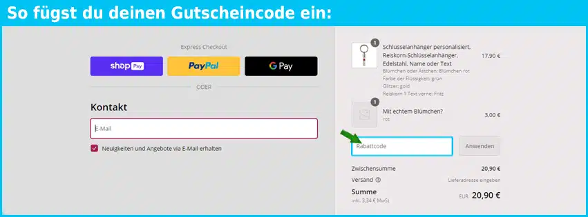 123reis Gutschein einfuegen und sparen blau