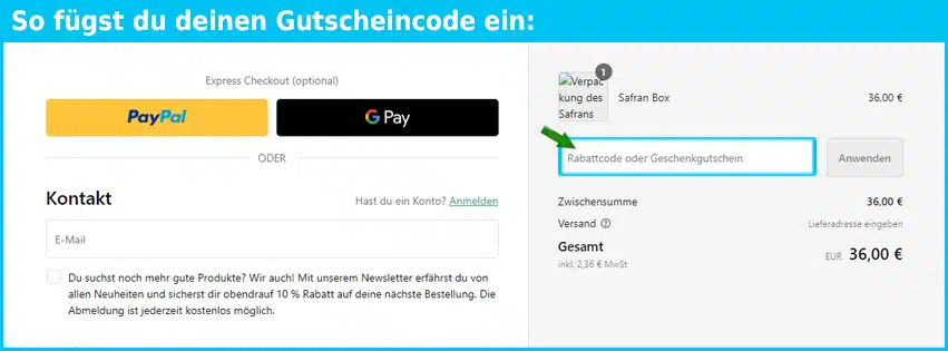 goodbuy Gutschein einfuegen und sparen blau