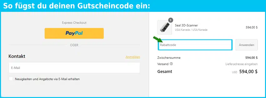 3dmakerpro Gutschein einfuegen und sparen blau
