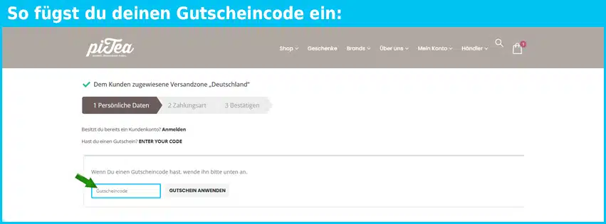 pitea Gutschein einfuegen und sparen blau