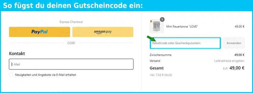 feuertonnen-online Gutschein einfuegen und sparen blau