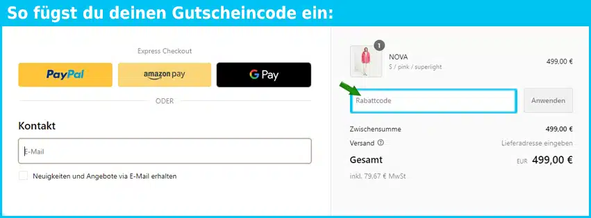 g-lab Gutschein einfuegen und sparen blau