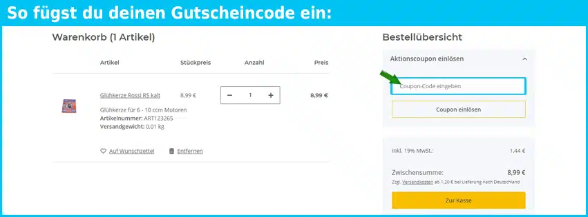 marfitec Gutschein einfuegen und sparen blau