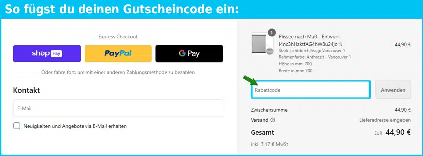 no-squitos Gutschein einfuegen und sparen blau