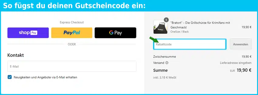 starwurst Gutschein einfuegen und sparen blau