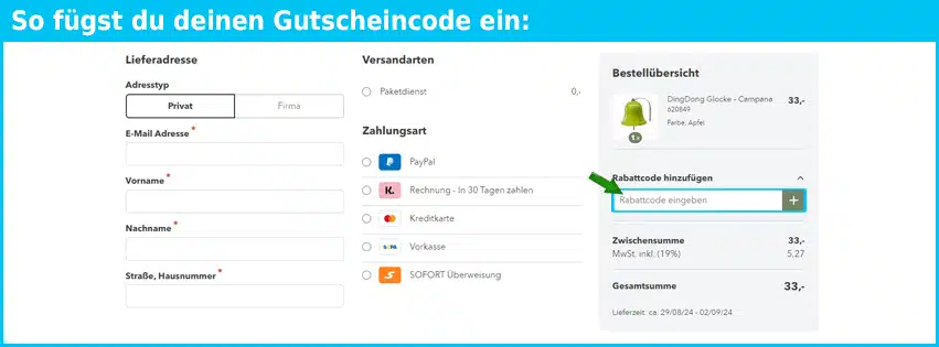 fatmoose Gutschein einfuegen und sparen blau