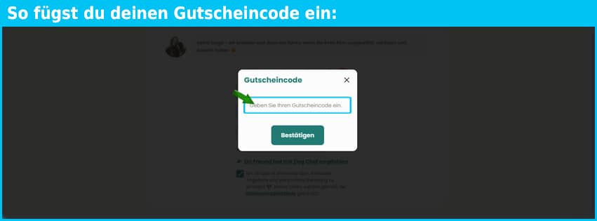 dogchef Gutschein einfuegen und sparen blau