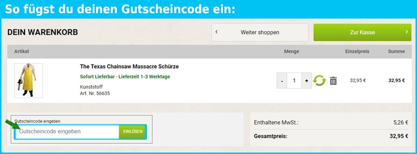 horror-shop.com Gutschein einfuegen und sparen blau