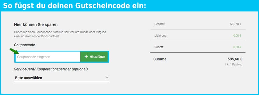 vergoelst Gutschein einfuegen und sparen blau