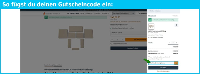 kaminofen-ersatzteil Gutschein einfuegen und sparen blau