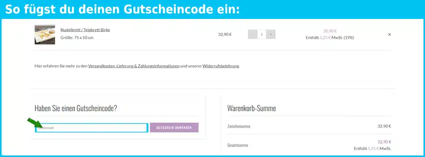 leibundseele Gutschein einfuegen und sparen blau