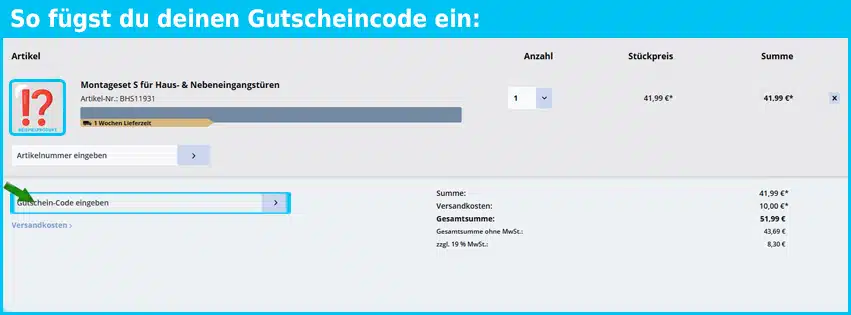 alutuerenland Gutschein einfuegen und sparen blau