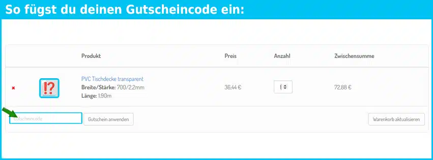 pvcstreifen-vorhang Gutschein einfuegen und sparen blau