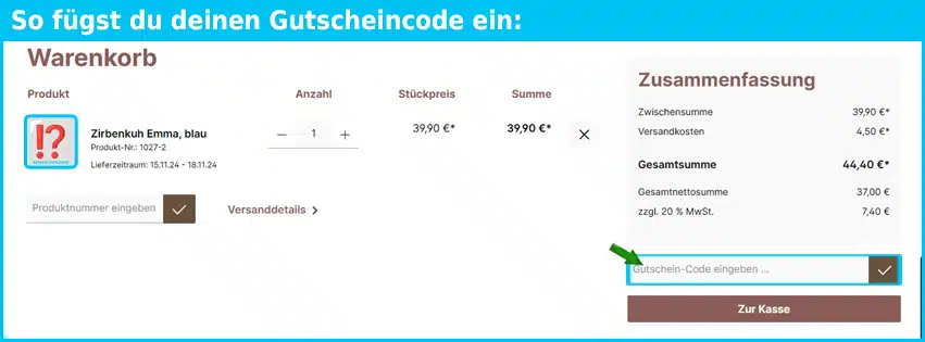 tiroler-zirbenkissen Gutschein einfuegen und sparen blau
