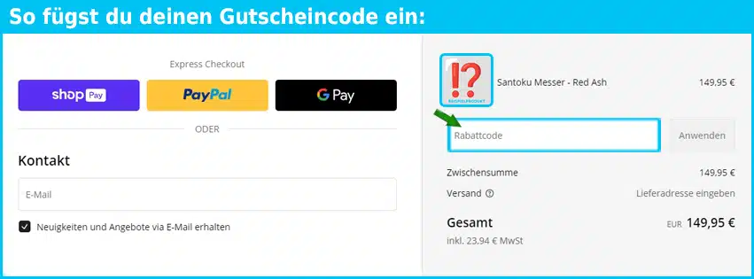 damaso Gutschein einfuegen und sparen blau