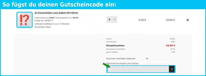 hofmeister Gutschein einfuegen und sparen blau