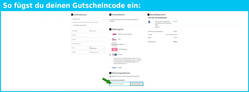 postdrogerie Gutschein einfuegen und sparen blau
