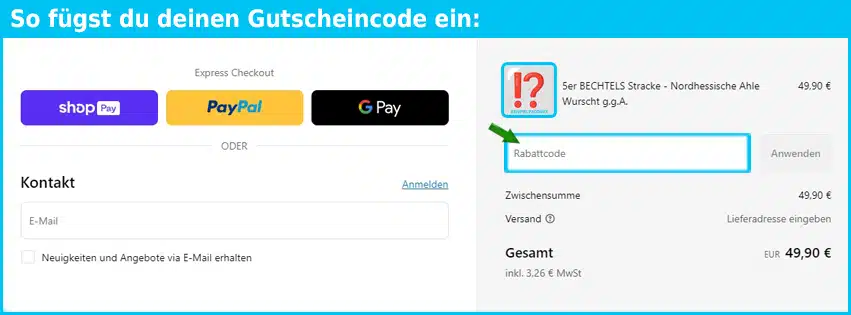 fleischerei-bechtel Gutschein einfuegen und sparen blau