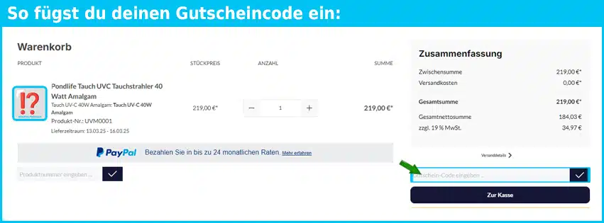 hanako-koi Gutschein einfuegen und sparen blau