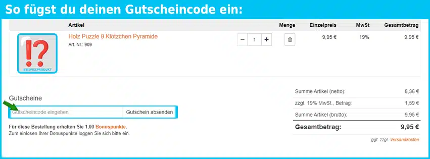 magic-man1001 Gutschein einfuegen und sparen blau