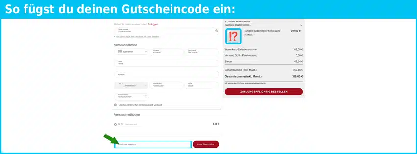 gartenmoebelgigant Gutschein einfuegen und sparen blau