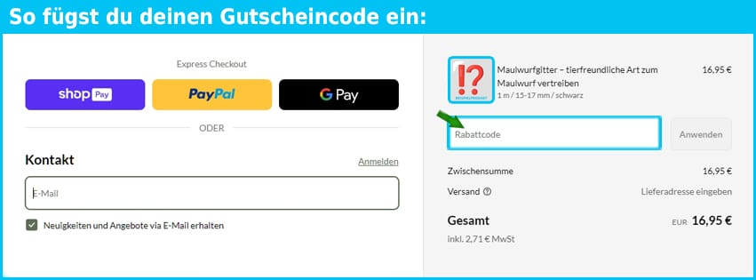 haga-welt Gutschein einfuegen und sparen blau