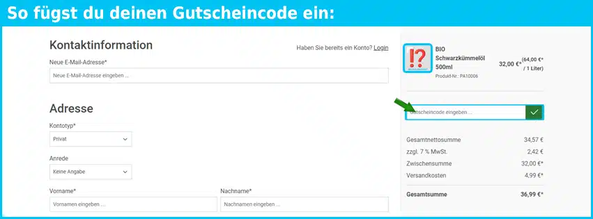 pamath Gutschein einfuegen und sparen blau