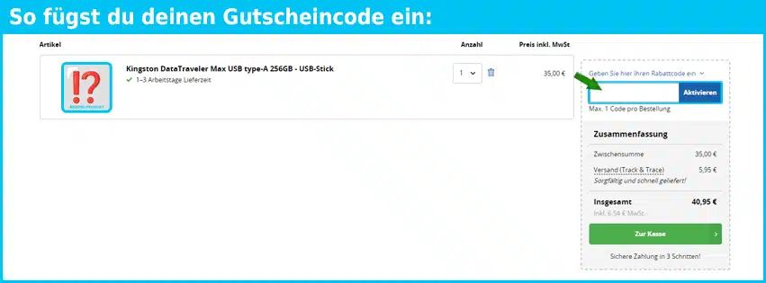 printabout Gutschein einfuegen und sparen blau