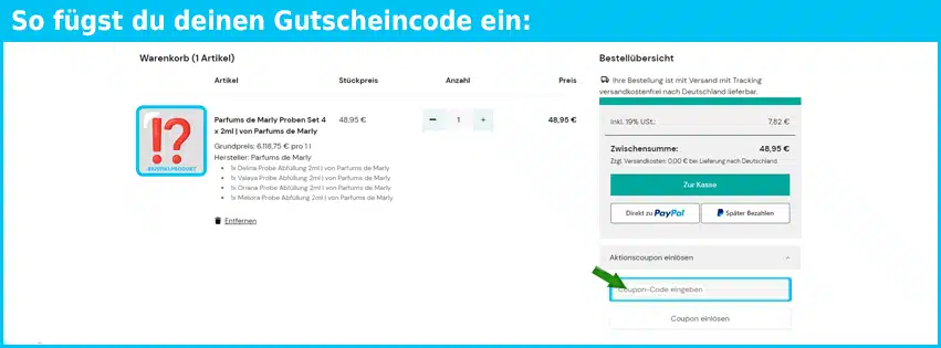süsskind Gutschein einfuegen und sparen blau