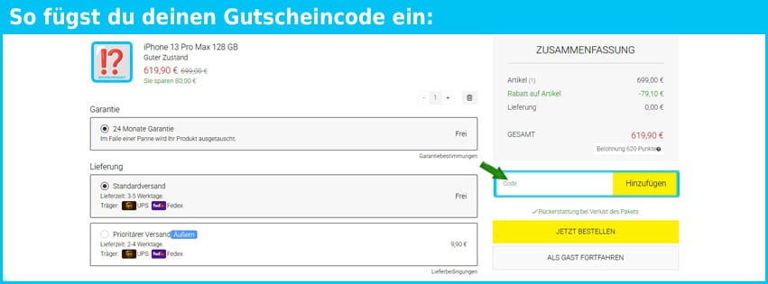alloallo Gutschein einfuegen und sparen blau