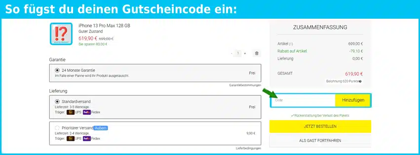 alloallo Gutschein einfuegen und sparen blau