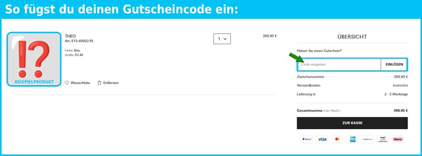 lloyd Gutschein einfuegen und sparen blau