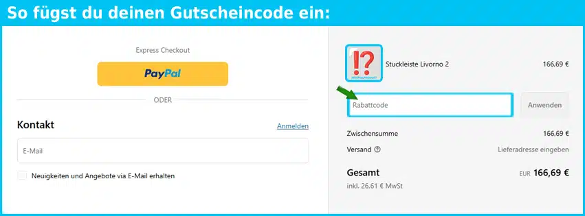 roman-living Gutschein einfuegen und sparen blau