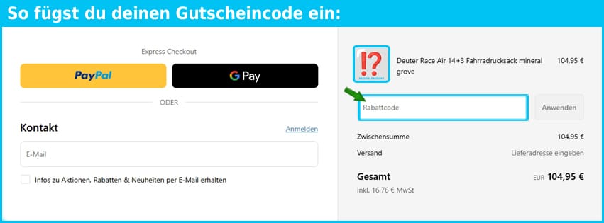 sport-praxenthaler Gutschein einfuegen und sparen blau