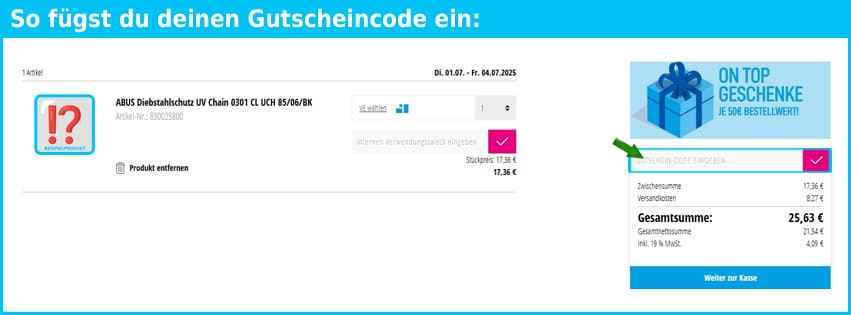 wietholt-shop Gutschein einfuegen und sparen blau