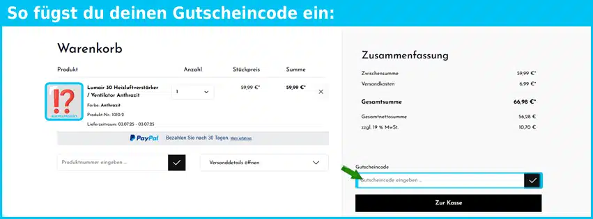 dusbad Gutschein einfuegen und sparen blau