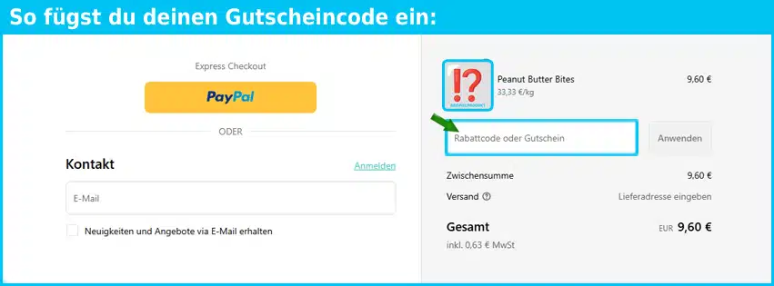 koawach Gutschein einfuegen und sparen blau