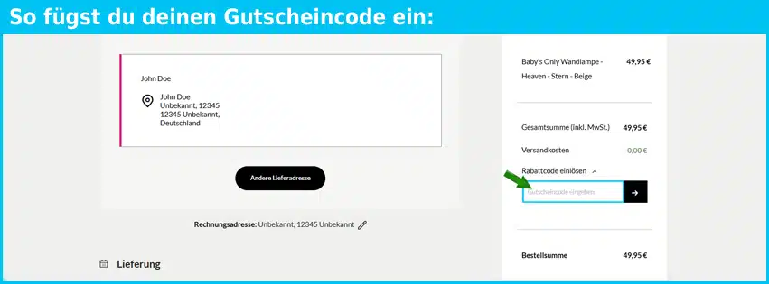 babypark Gutschein einfuegen und sparen blau