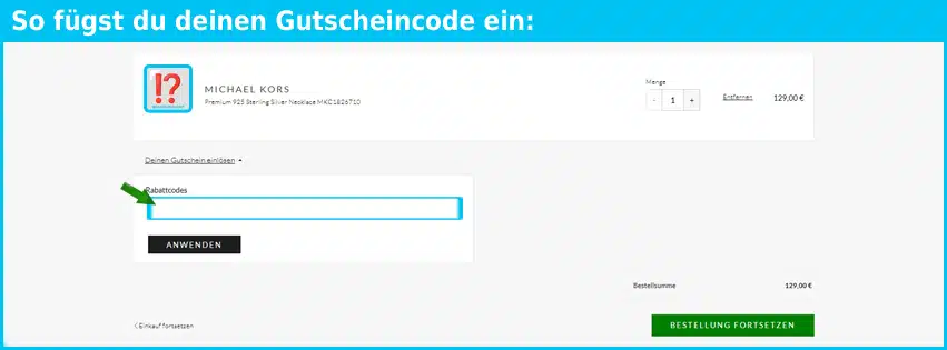 brandfield Gutschein einfuegen und sparen blau