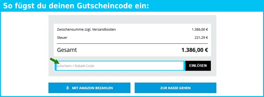 helmexpress Gutschein einfuegen und sparen blau