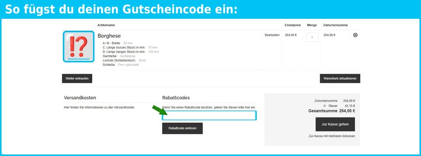 mays-berlin Gutschein einfuegen und sparen blau