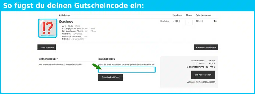 mays-berlin Gutschein einfuegen und sparen blau