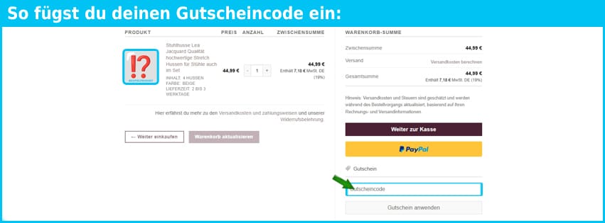 scheffler-home Gutschein einfuegen und sparen blau