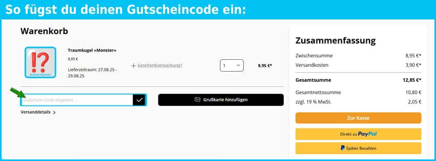 sheepworld Gutschein einfuegen und sparen blau