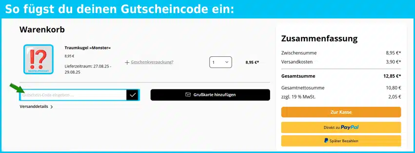 sheepworld Gutschein einfuegen und sparen blau