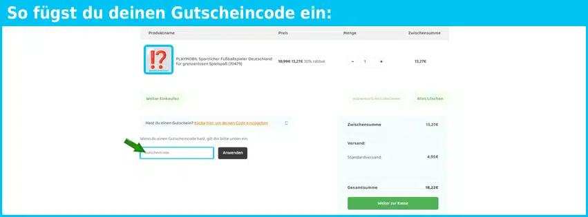 spielemax.de Gutschein einfuegen und sparen blau