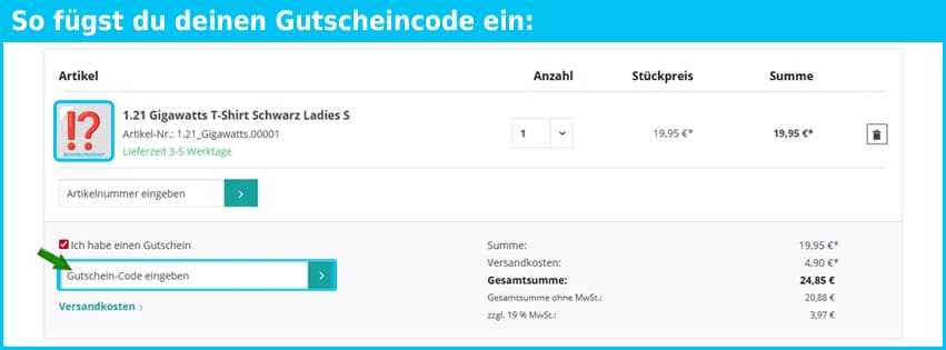 t-nerds Gutschein einfuegen und sparen blau