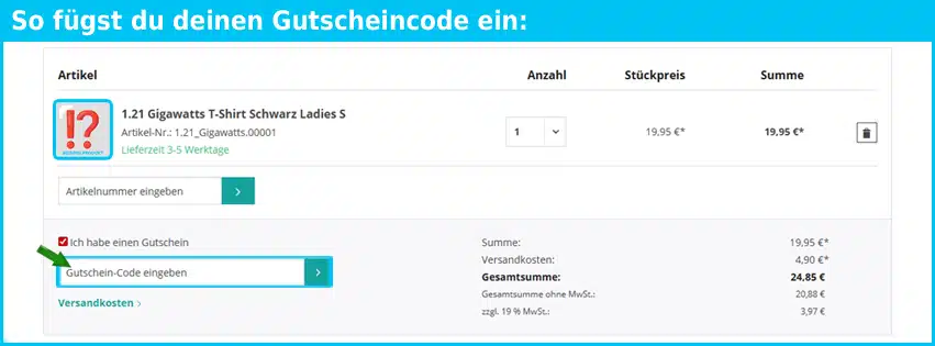 t-nerds Gutschein einfuegen und sparen blau