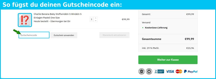 wiladu Gutschein einfuegen und sparen blau