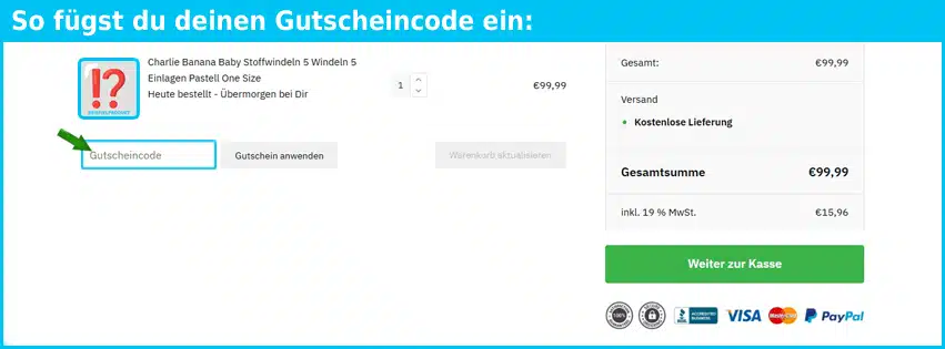 wiladu Gutschein einfuegen und sparen blau